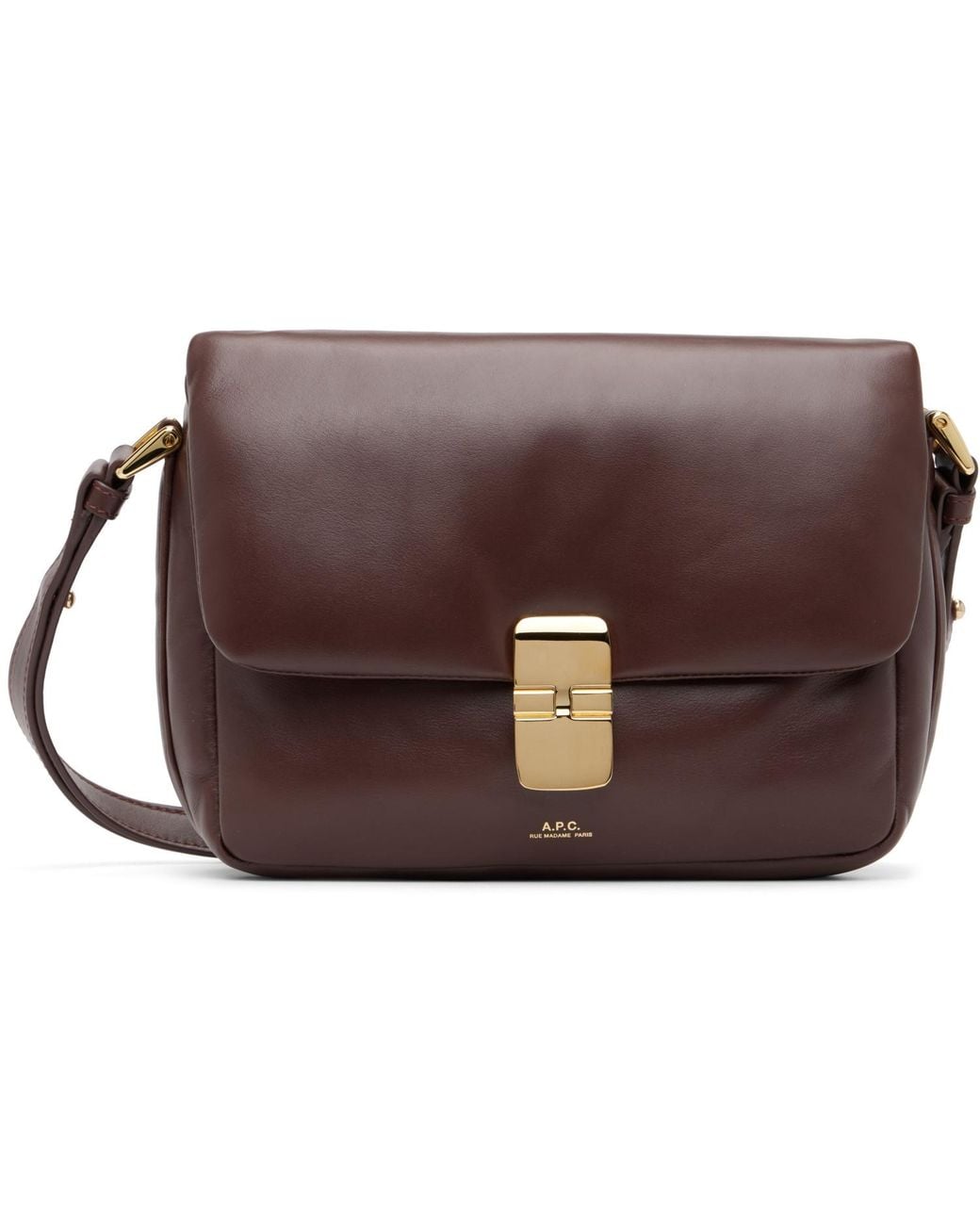 A.P.C. Black Burgundy Grace Soft Bag