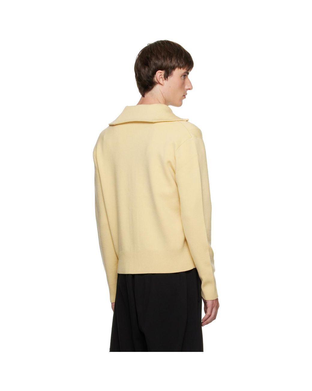 Entire studios Natural Knit Zip Up Cardigan for men