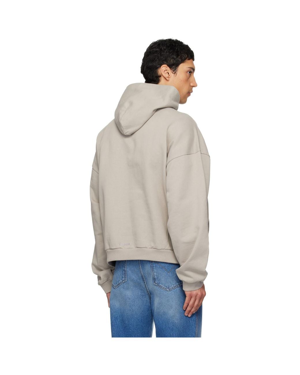 we11done Gray City Hoodie for men