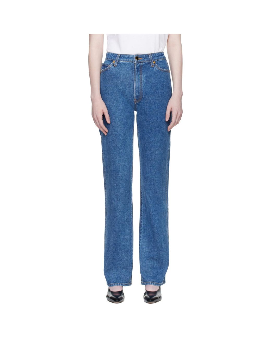 Khaite Blue Danielle Stretch Jeans