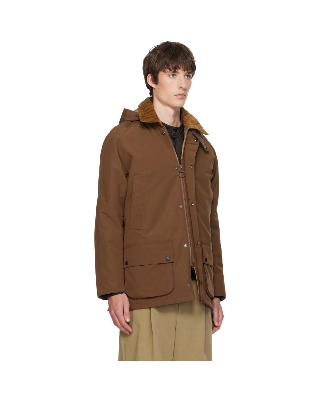Barbour Brown Winter Ashby Waterproof Jacket for men