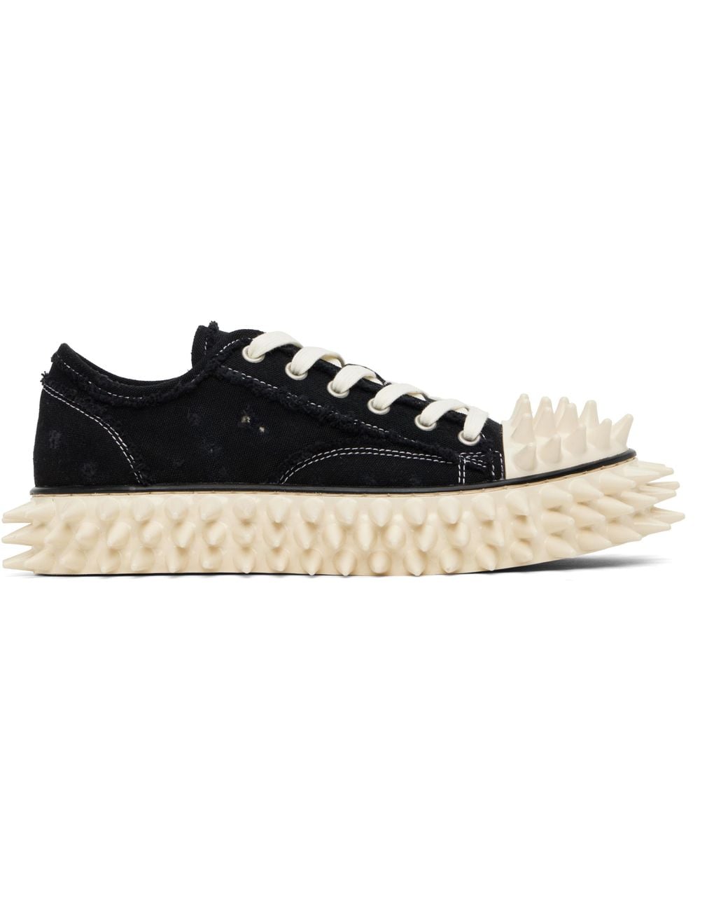 Doublet Spiky Canvas Sneakers in Black for Men | Lyst