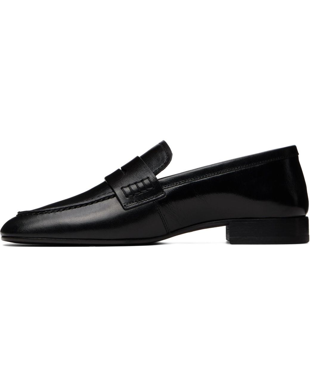 Dries Van Noten Black Leather Loafers