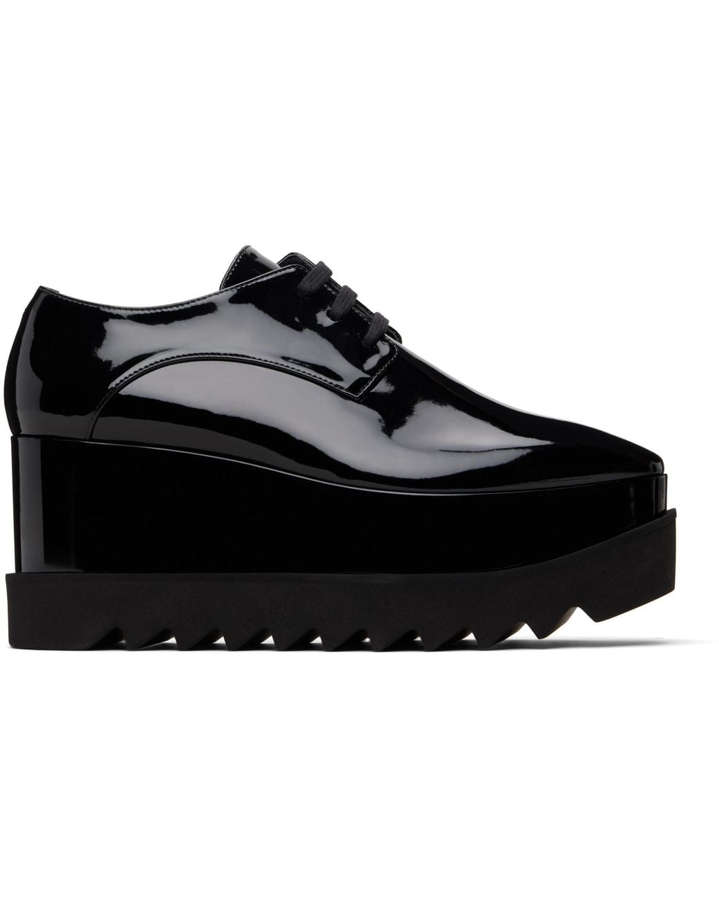 Stella McCartney Black Limited Edition Elyse Monochrome Platform Derbys