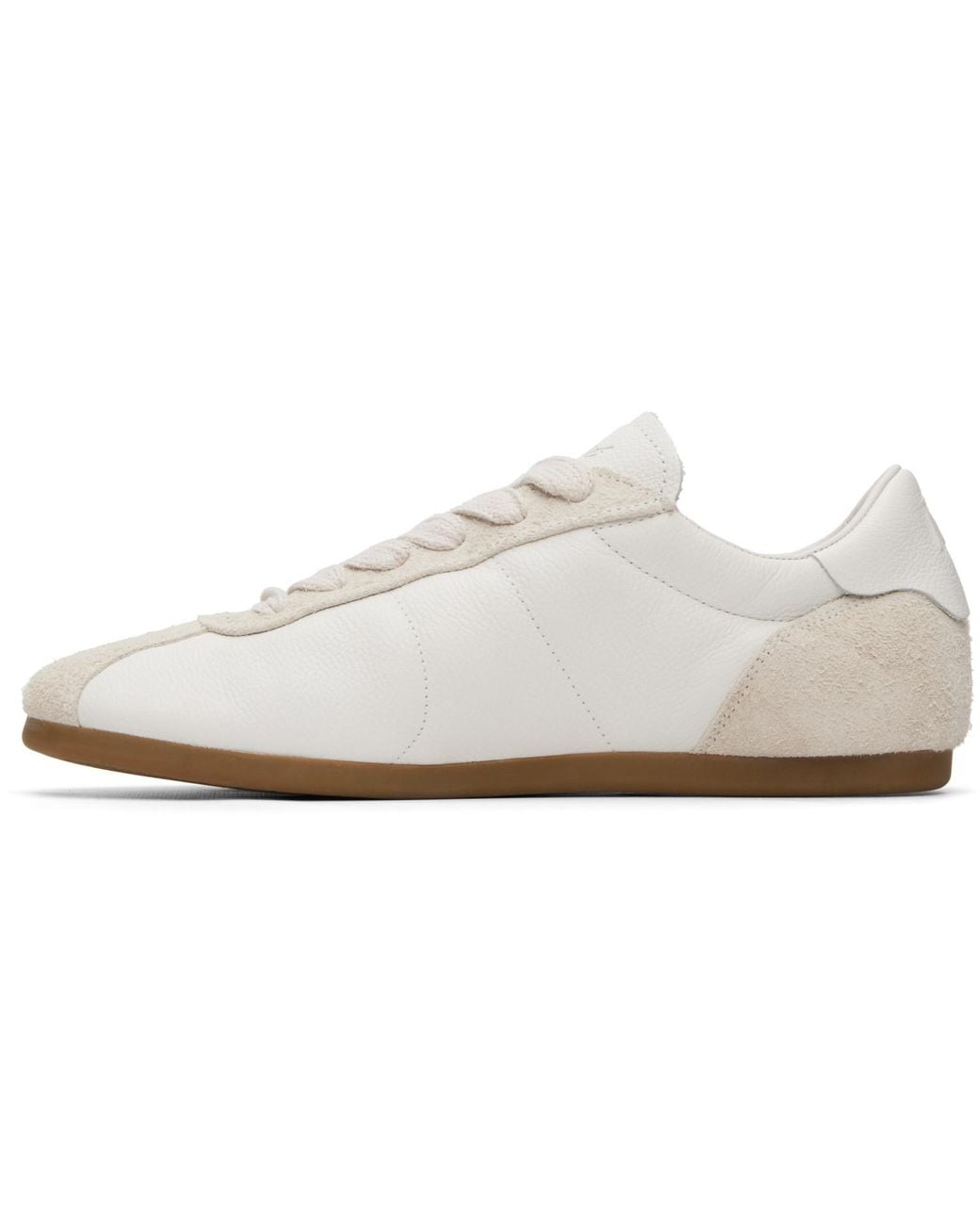 Represent White Low-Pro Leather Suede Sneakers for men