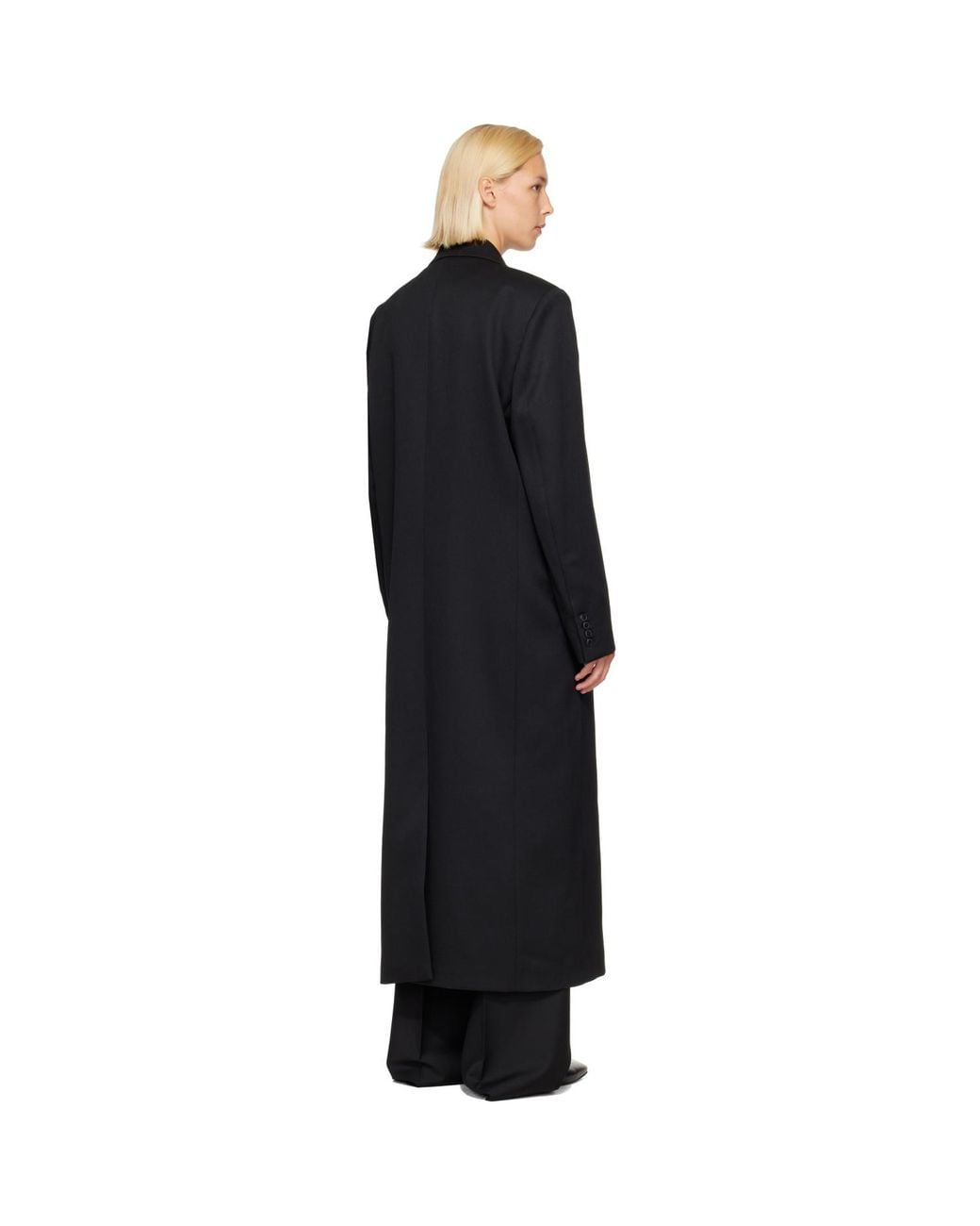 Rohe Black Double Breasted Tailored Coat
