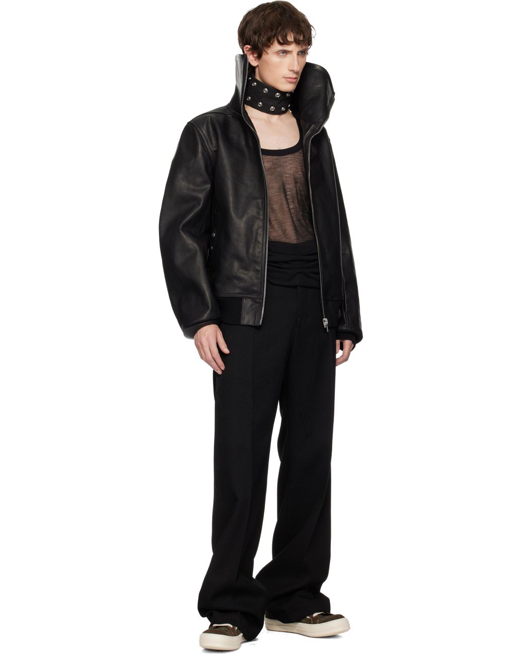 Rick Owens Concordians Strobe Neck Band Choker in Black for Men | Lyst