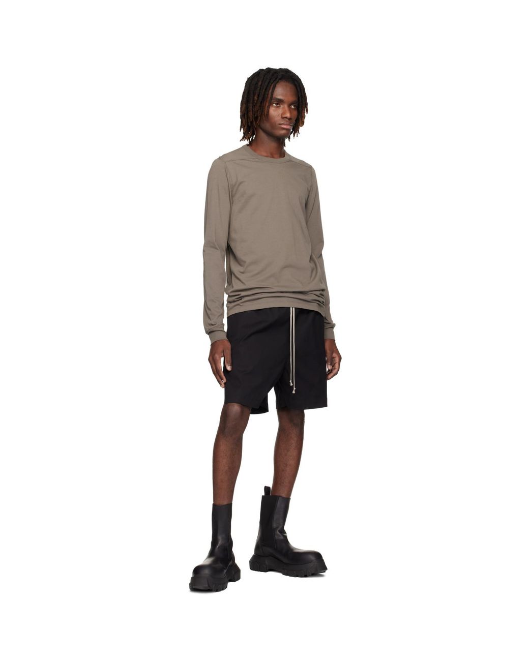 Rick Owens Black Temple Boxer Shorts for men
