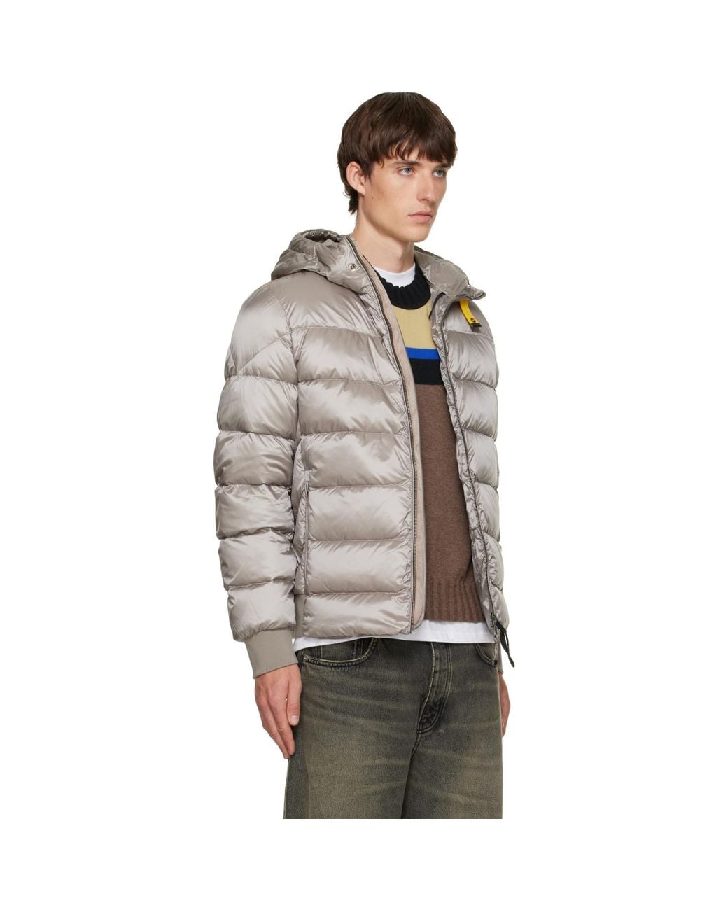 Parajumpers Gray Pharrell Hooded Bomber Jacket for men