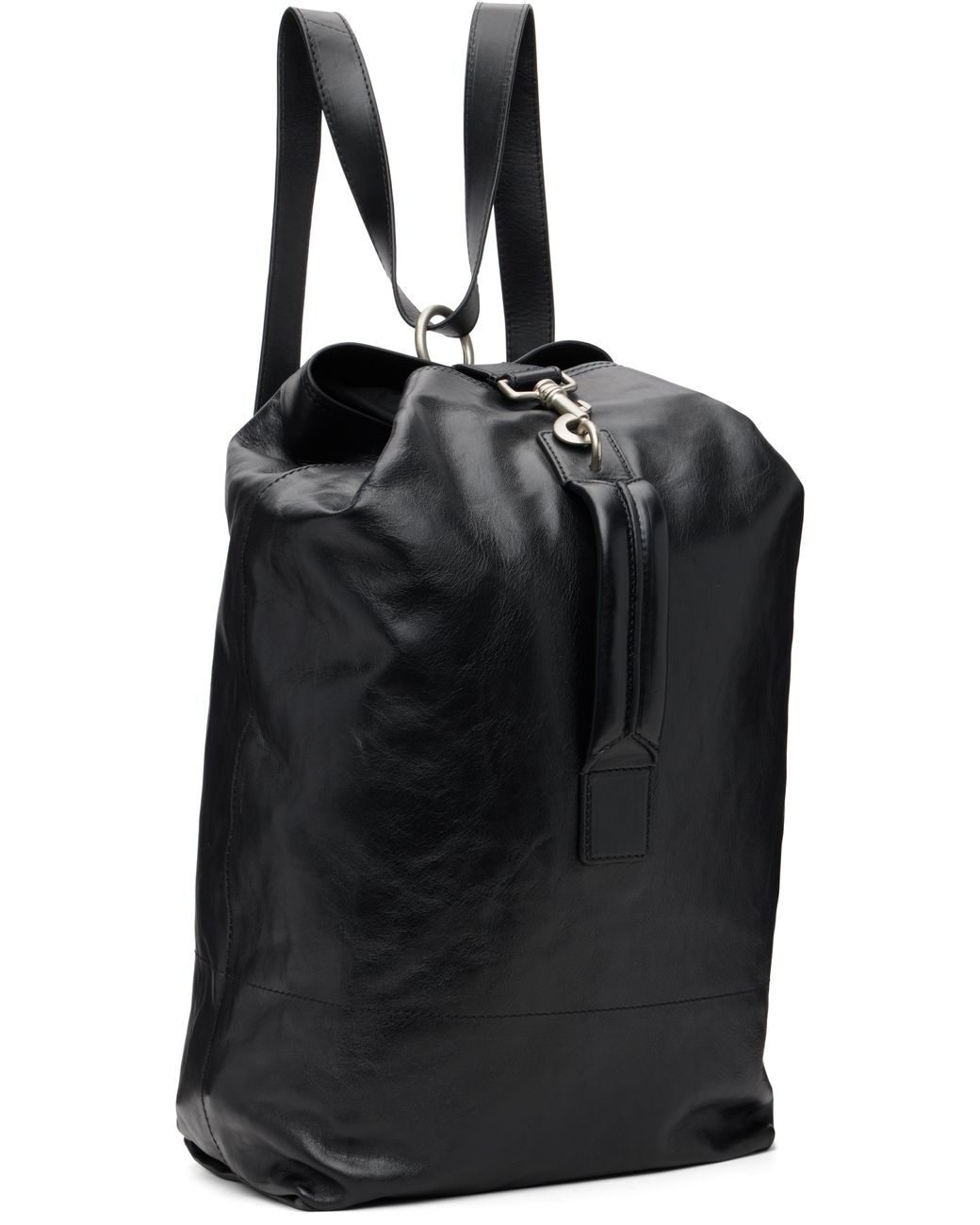 Dries Van Noten Adjustable Leather Backpack in Black for Men | Lyst