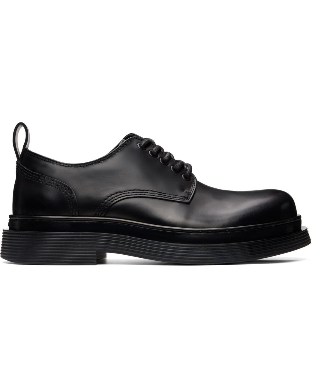 AMI Black Cow Leather Derbys for men