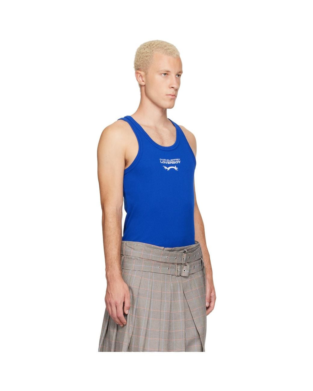 Charles Jeffrey Blue Clash Of Clans Edition Logo Tank Top for men