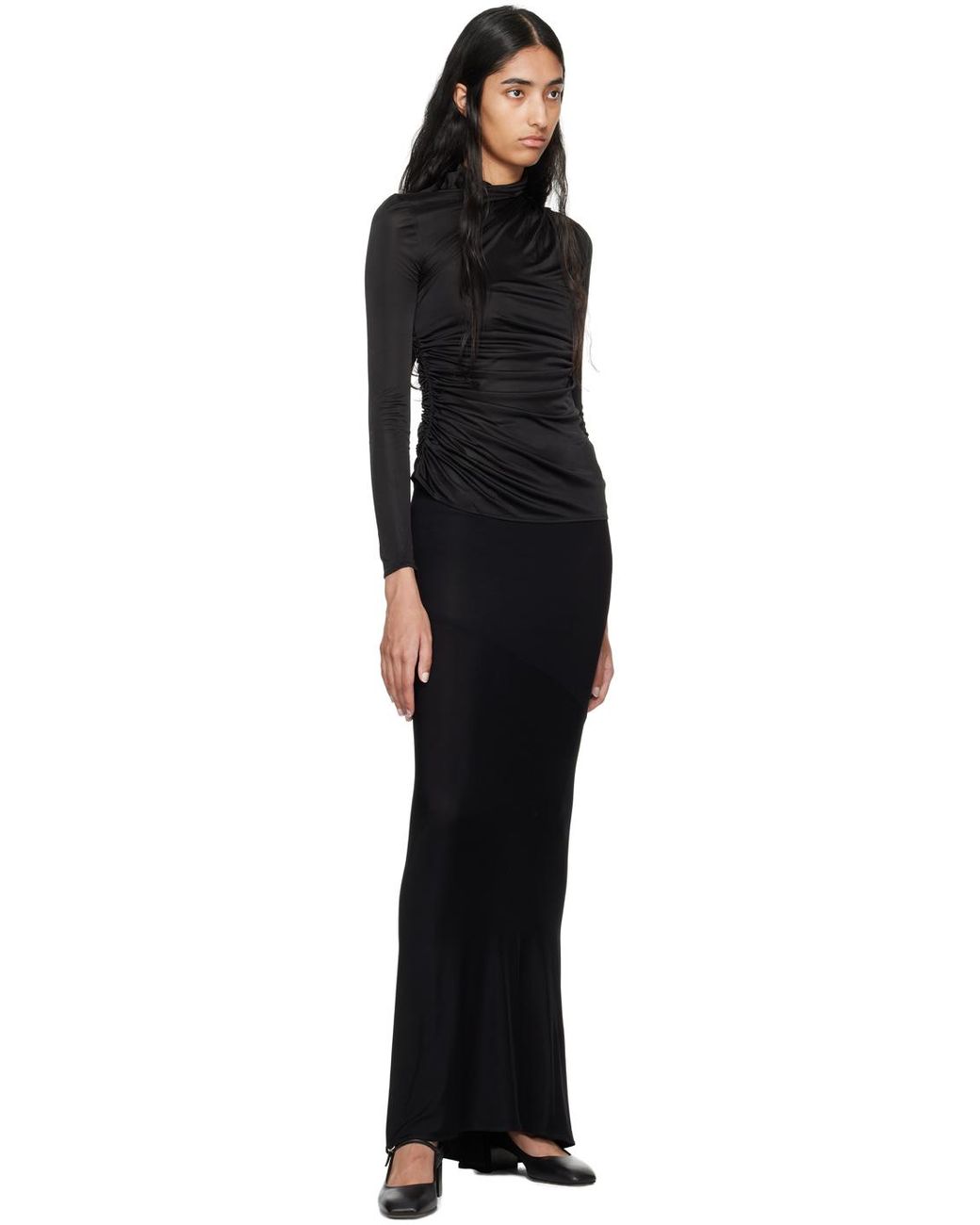 Aeyde Black Aline Mary-Jane Heels