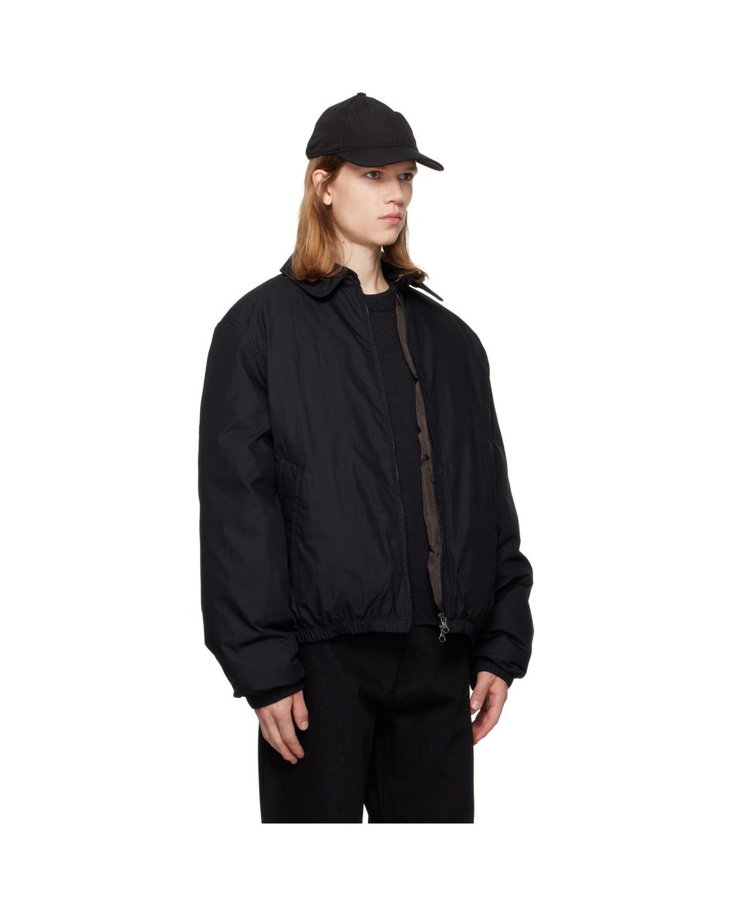 Our Legacy Black Avenue Puffa Down Bomber Jacket for men