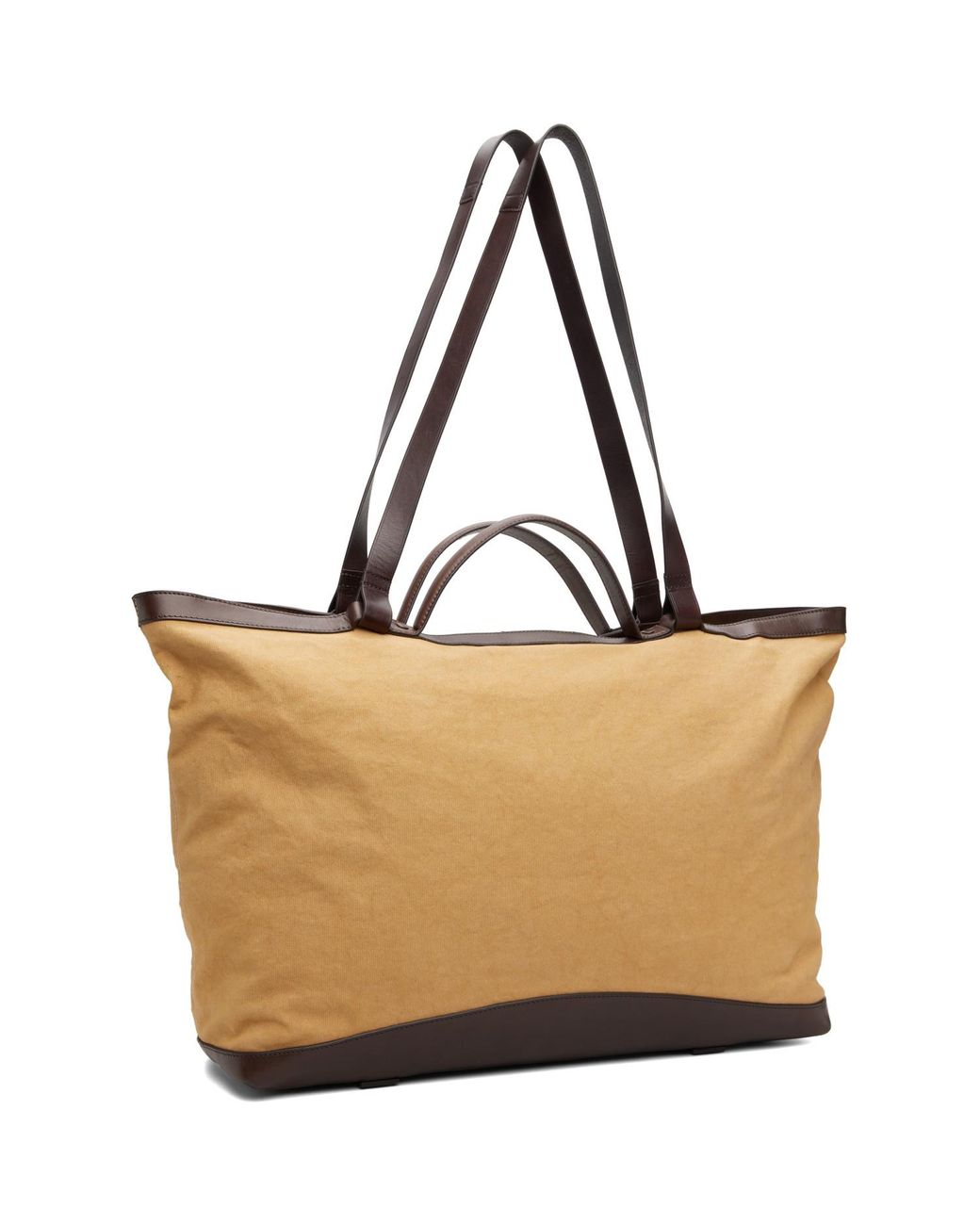 Dries Van Noten Brown Khaki & Canvas Tote for men