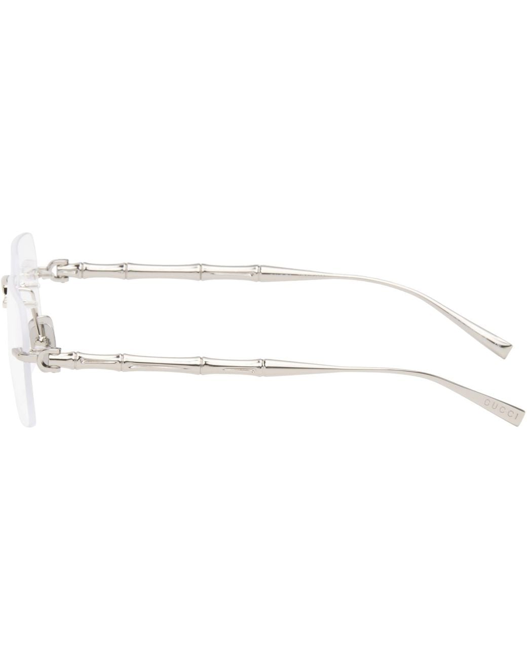 Gucci Metallic Rectangular Glasses for men