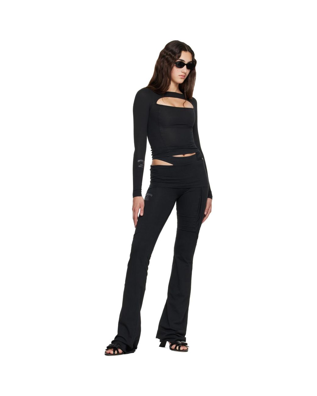 OTTOLINGER Blue Drop-Fold Otto Leggings