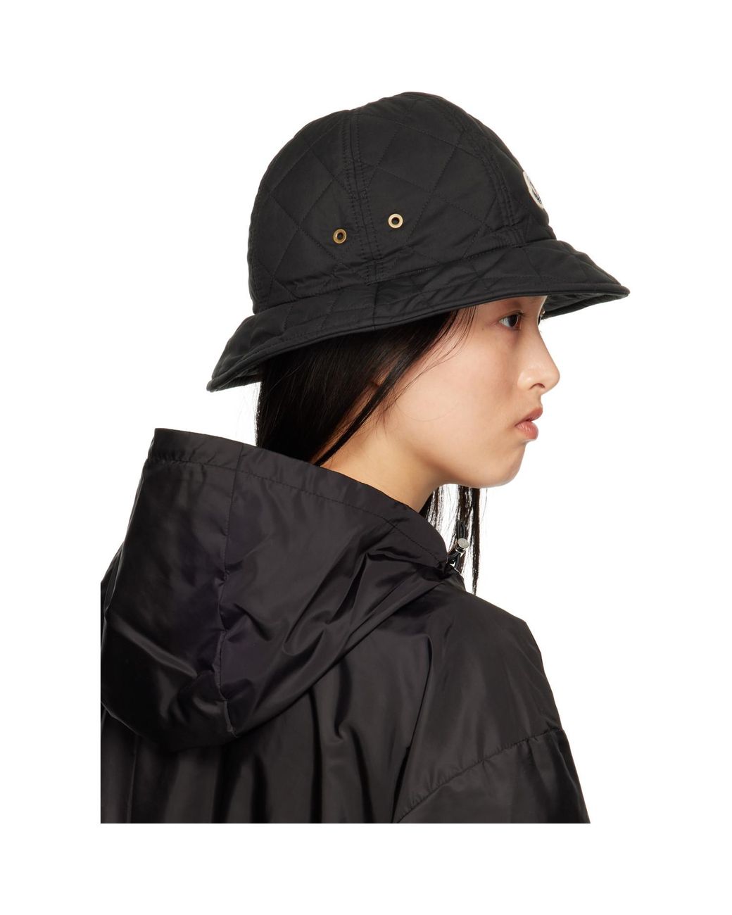 Moncler Black Quilted Bucket Hat