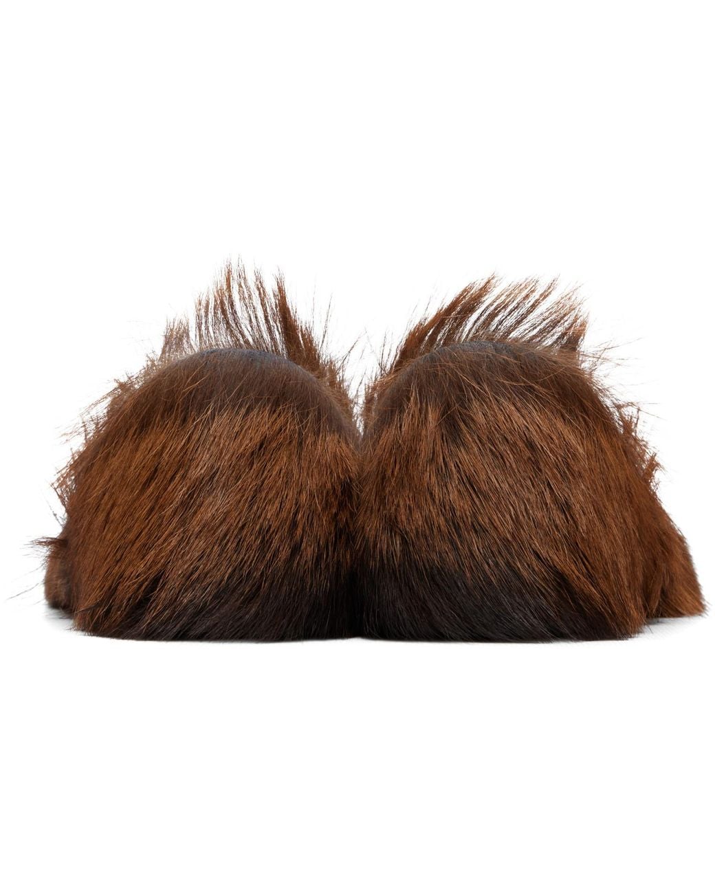 Lemaire Brown Long-Hair Leather Slipper Loafers