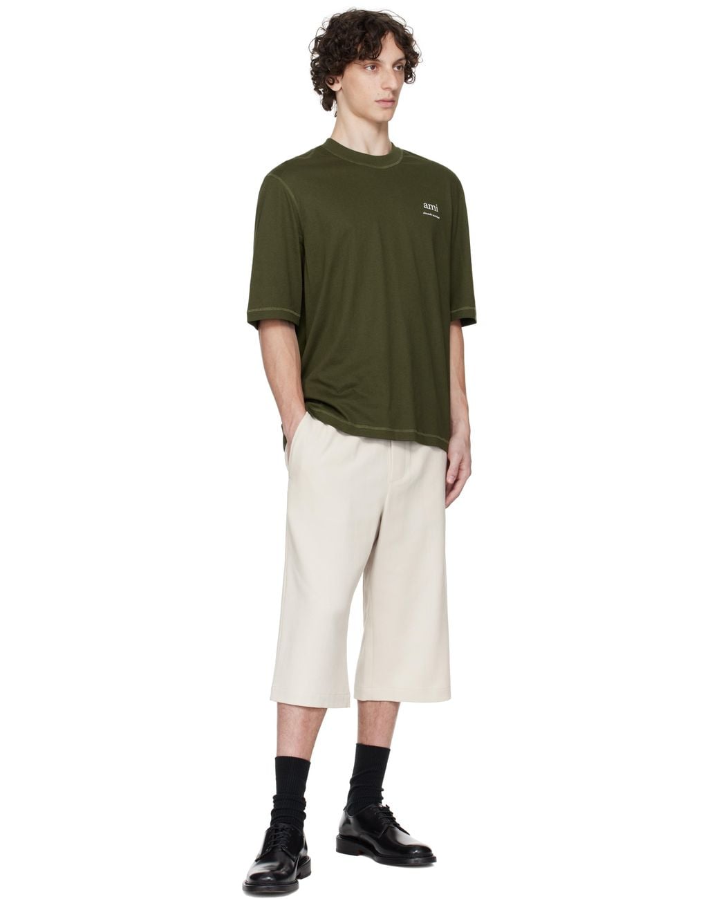 AMI Natural Elasticated Large Shorts for men