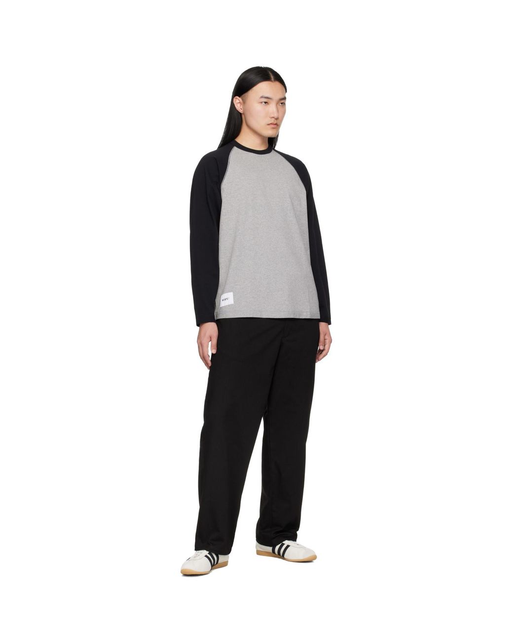 (w)taps Black Ian Long Sleeve T-Shirt for men