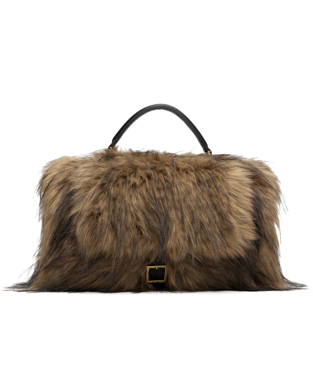 Sacai Faux-Fur Muff Bag in Black | Lyst