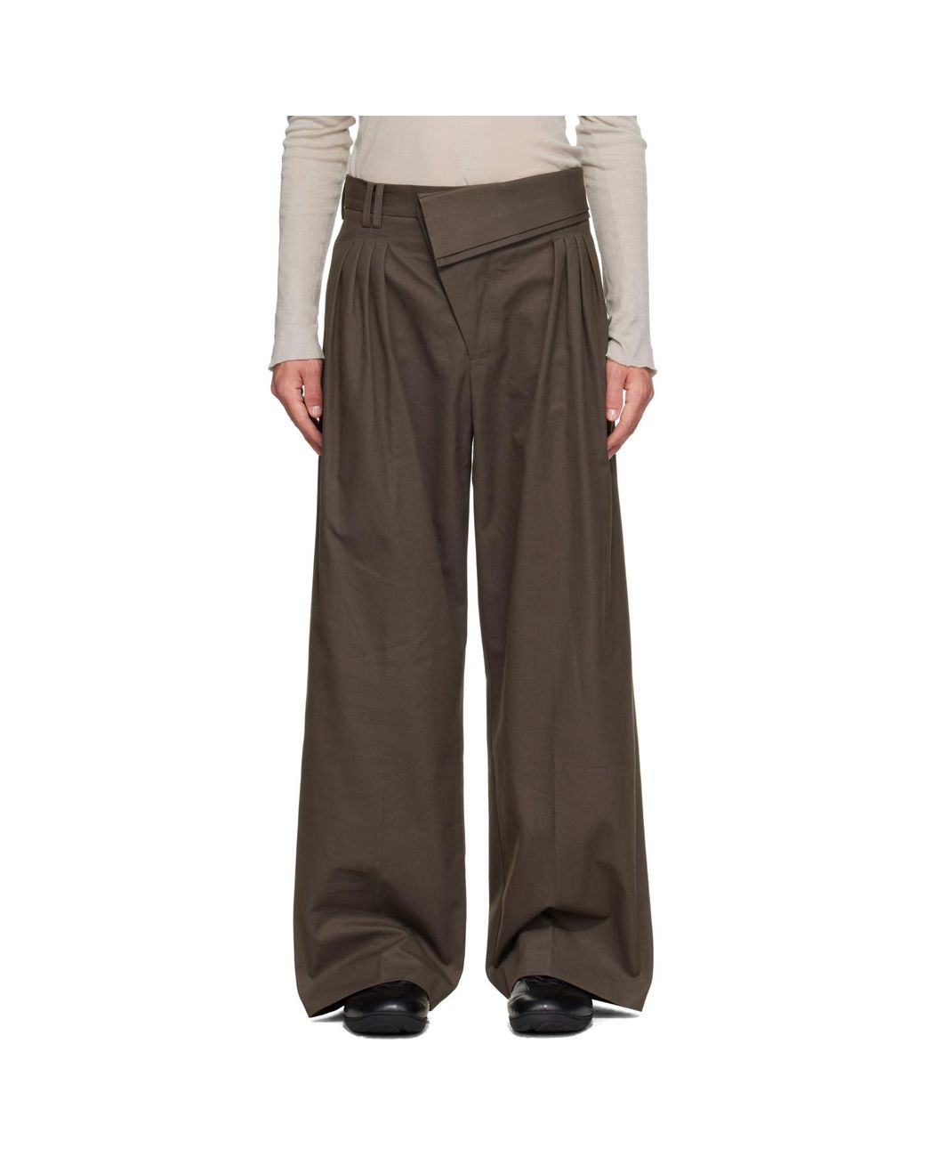 Kiko Kostadinov Brown Dieze Wide Trousers for men