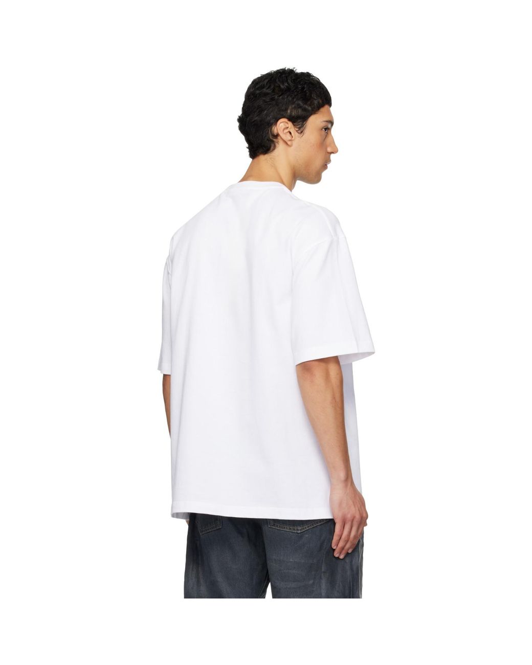 we11done White Multi Logo T-Shirt for men