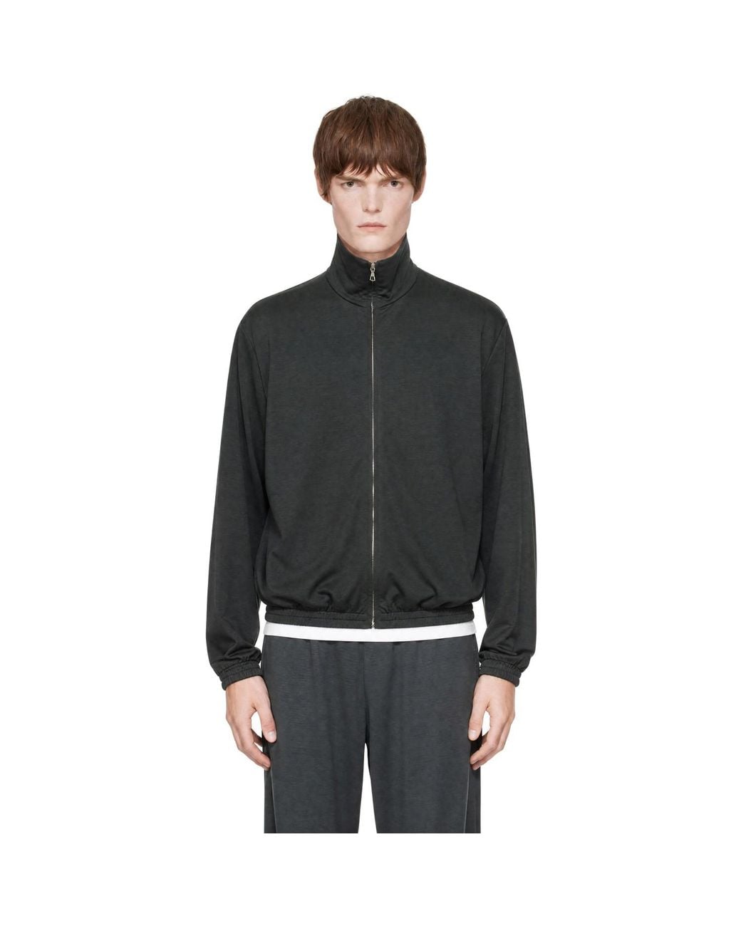 Rier Black Khaki Polar Jogging Blouson Jacket for men