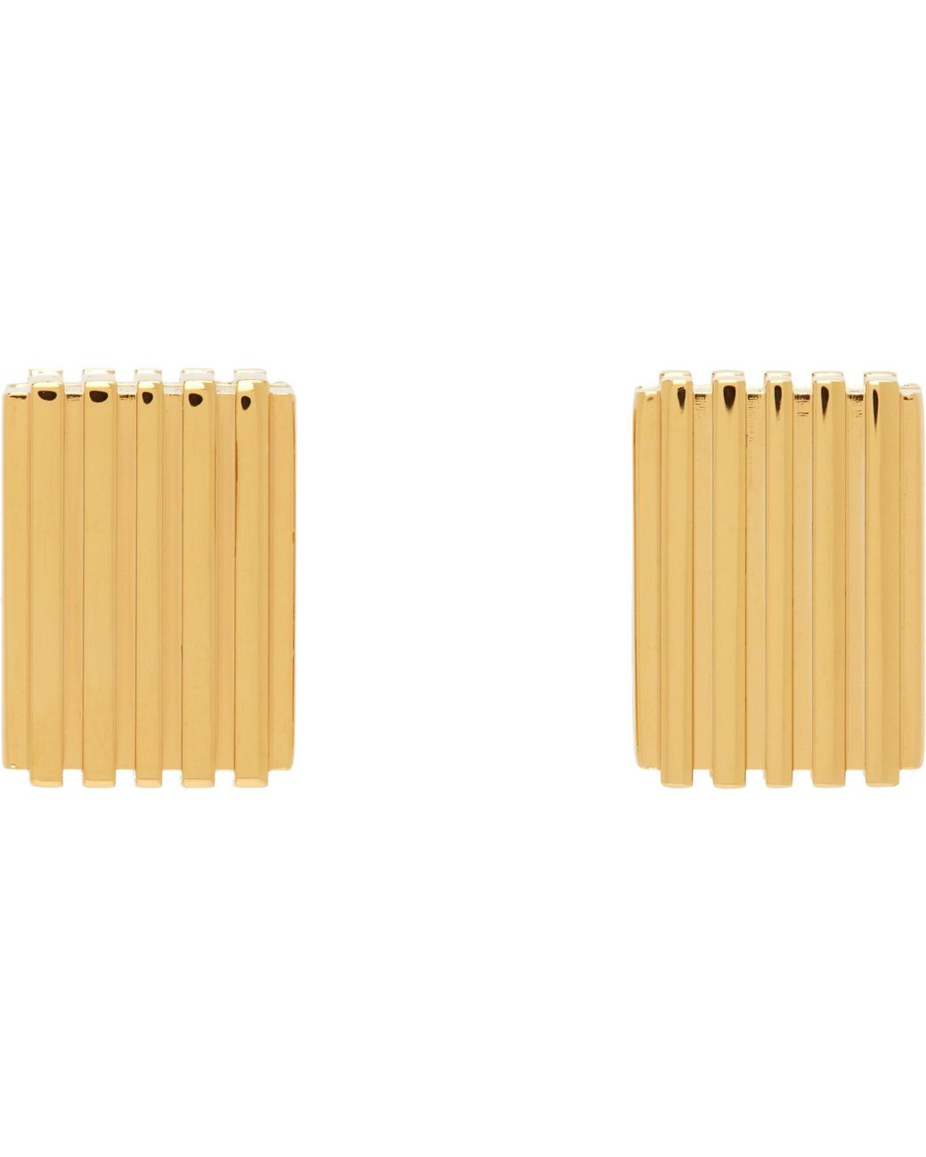 Khaite White Small Empire Earrings