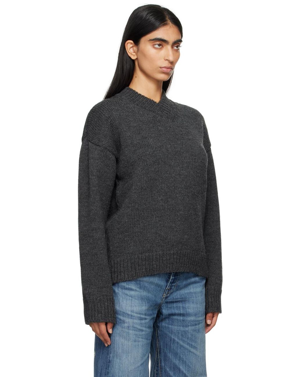 OUR LEGACY ブラック＆グレー Sonar ラウンドネック セーター