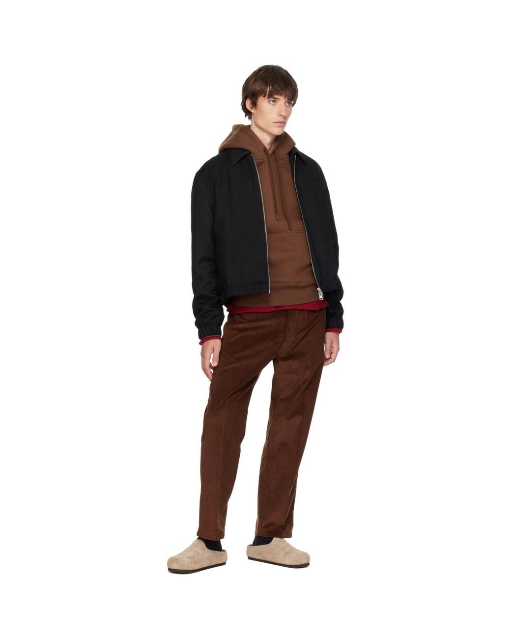 AMI Black Wool Padded Ami De Coeur Jacket for men