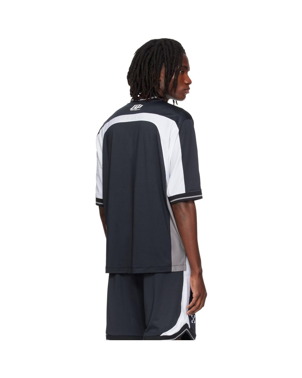Off-White c/o Virgil Abloh Blue Eagle Team Soccer T-Shirt for men