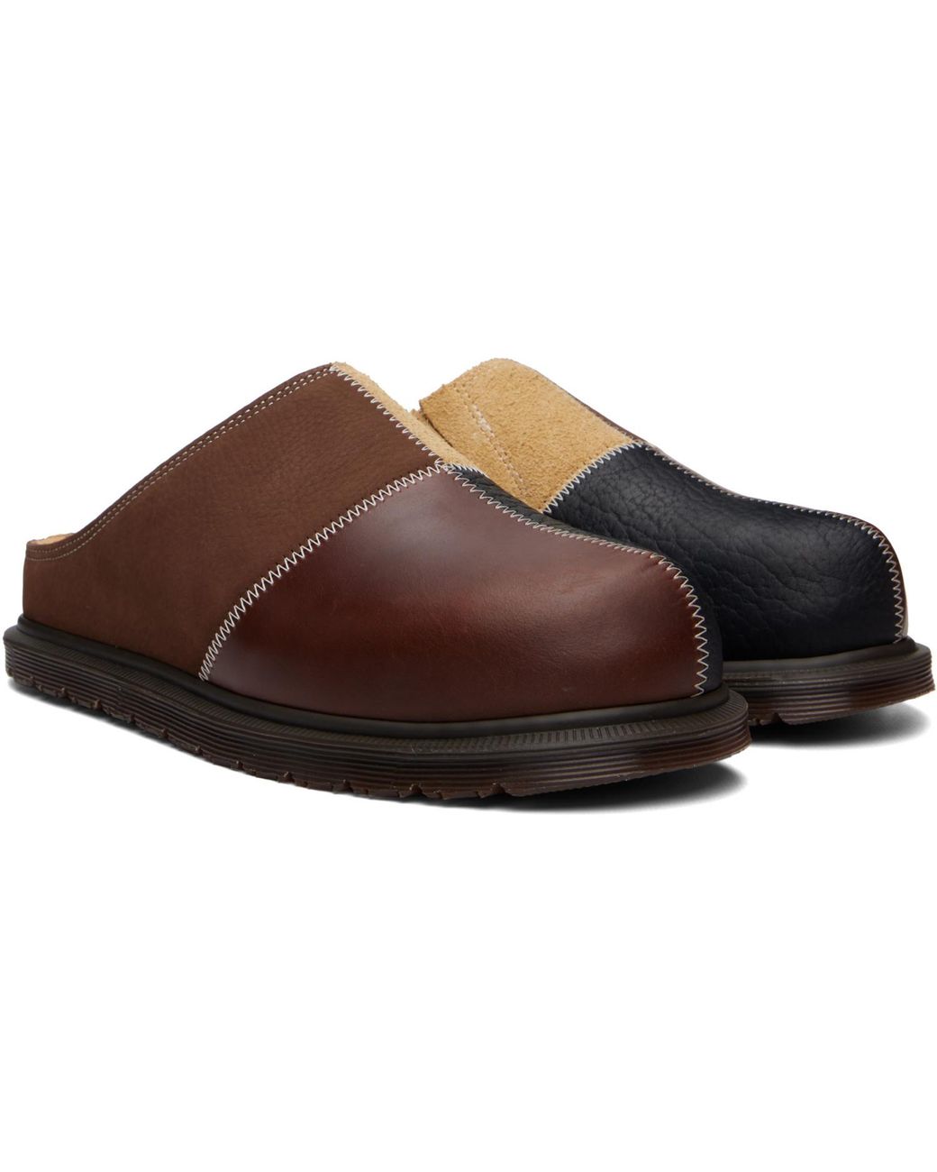 Dr. Martens Brown San Patchwork Loafers for men