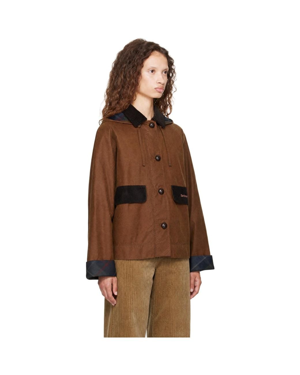 Barbour Brown Tan Adina Wax Jacket