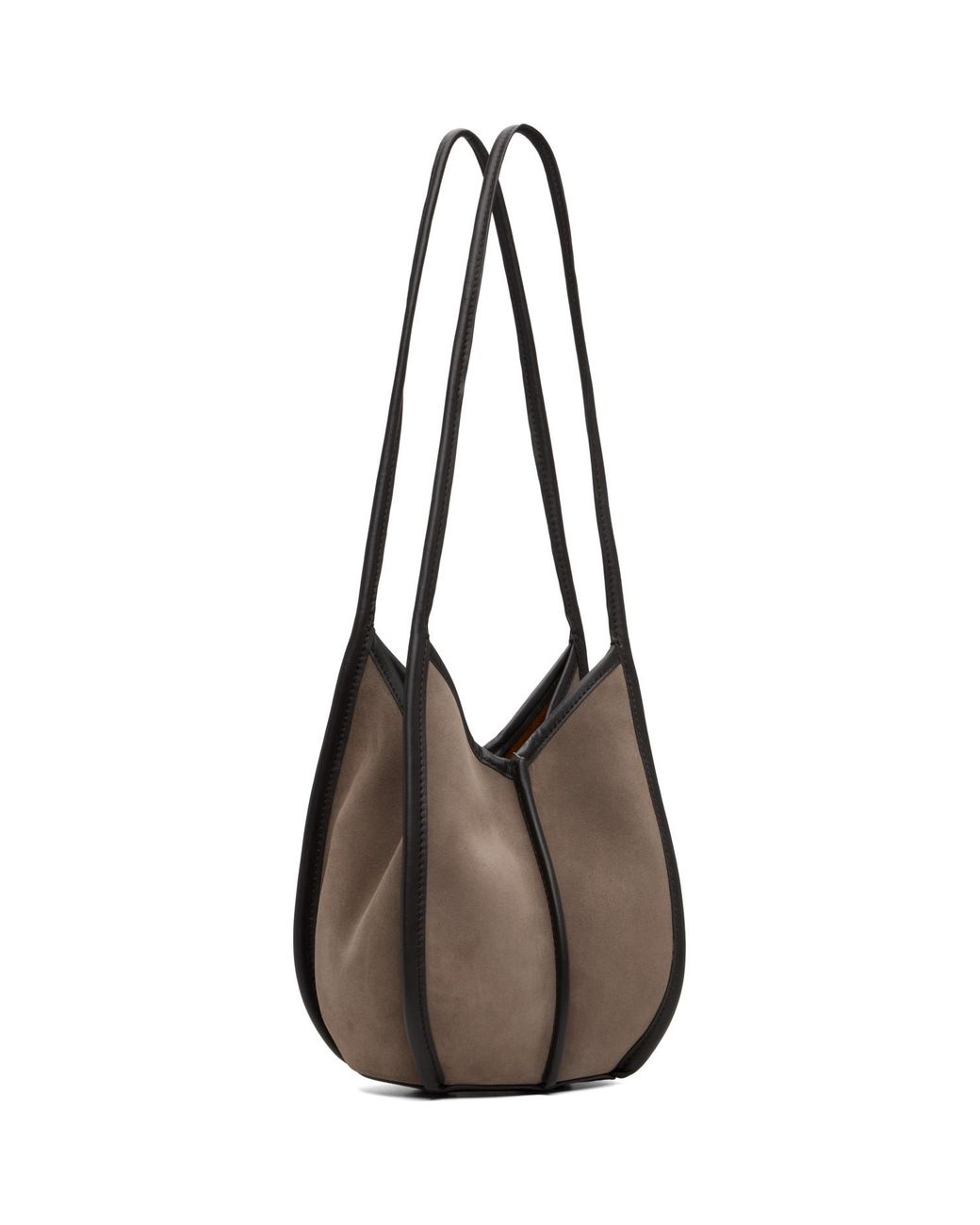 Hereu Brown Taupe Calella Bucket Suede Bag