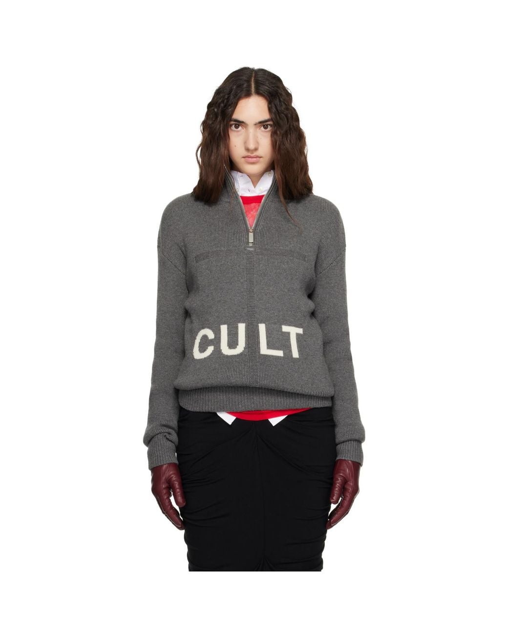 MATIERES FECALES Black 'Cult' Sweater