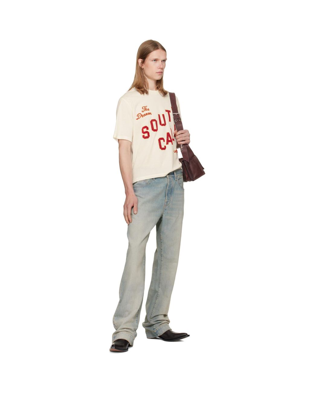 Amiri Gray Straight Flare Jeans for men