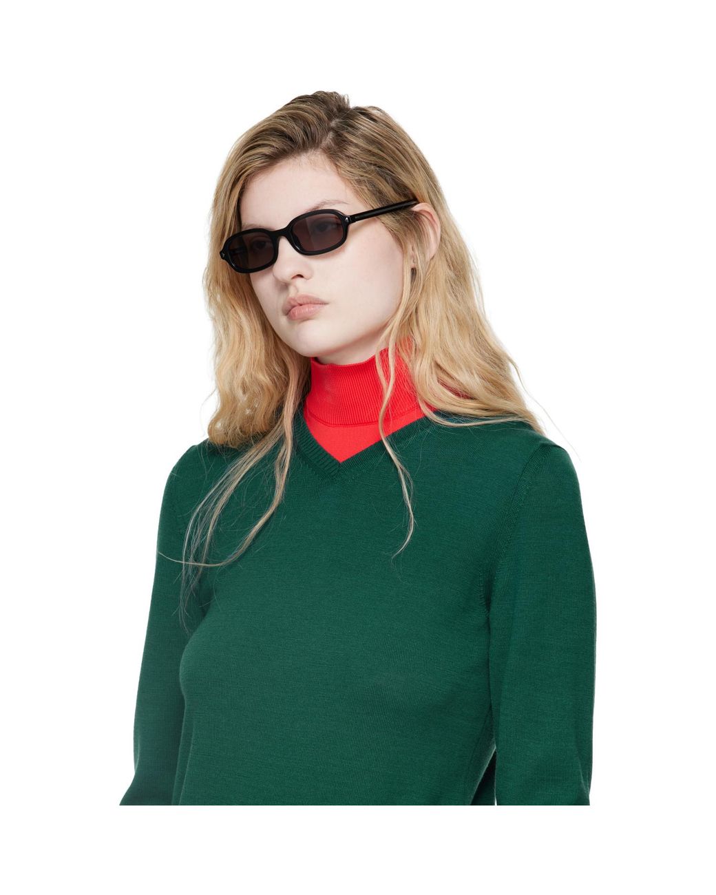 Prada Brown Rectangular Sunglasses