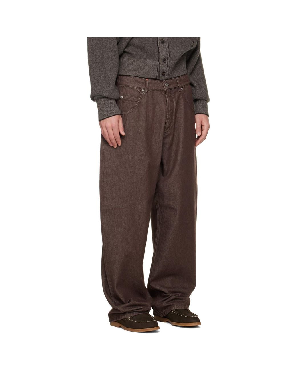 Jacquemus Brown 'The De-Nîmes Tempo' Jeans for men