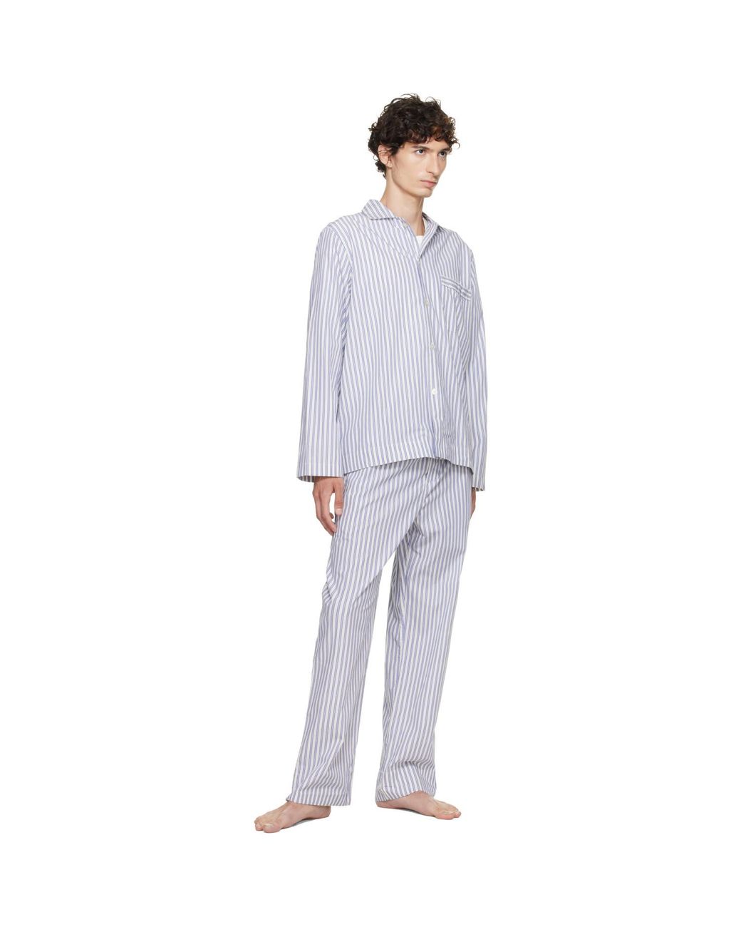 Tekla Purple Poplin Pyjama Pants for men