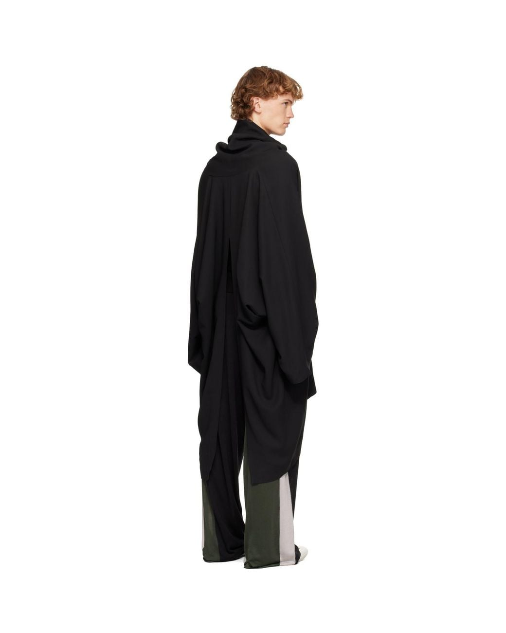 Kiko Kostadinov Black Moder Tunic Coat for men