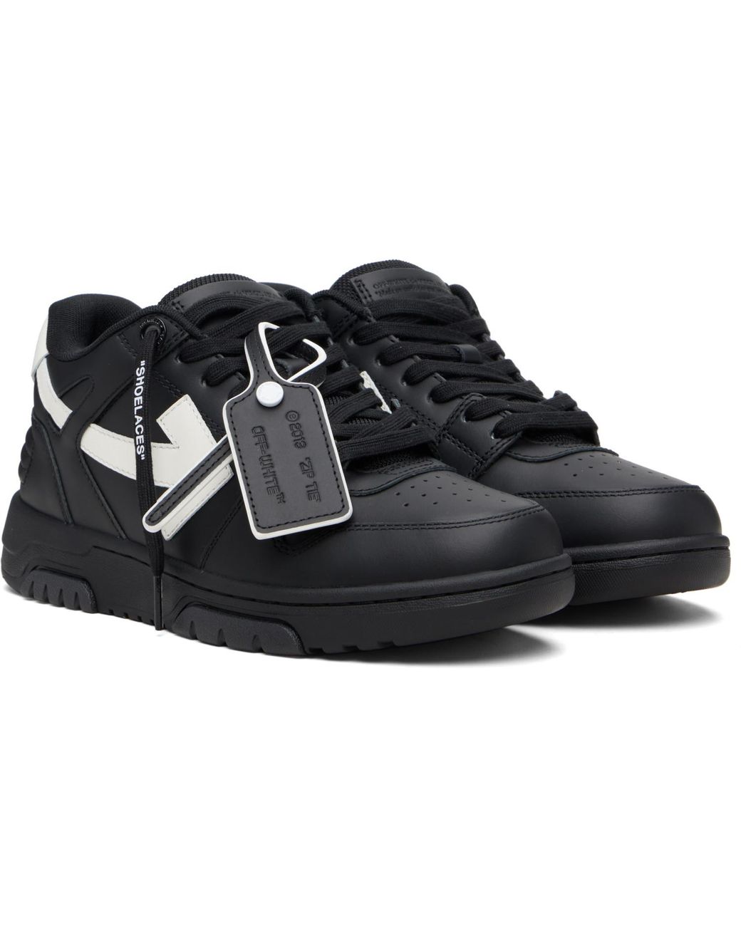 Off-White c/o Virgil Abloh Black 'Out Of Office' Leather Sneakers for men