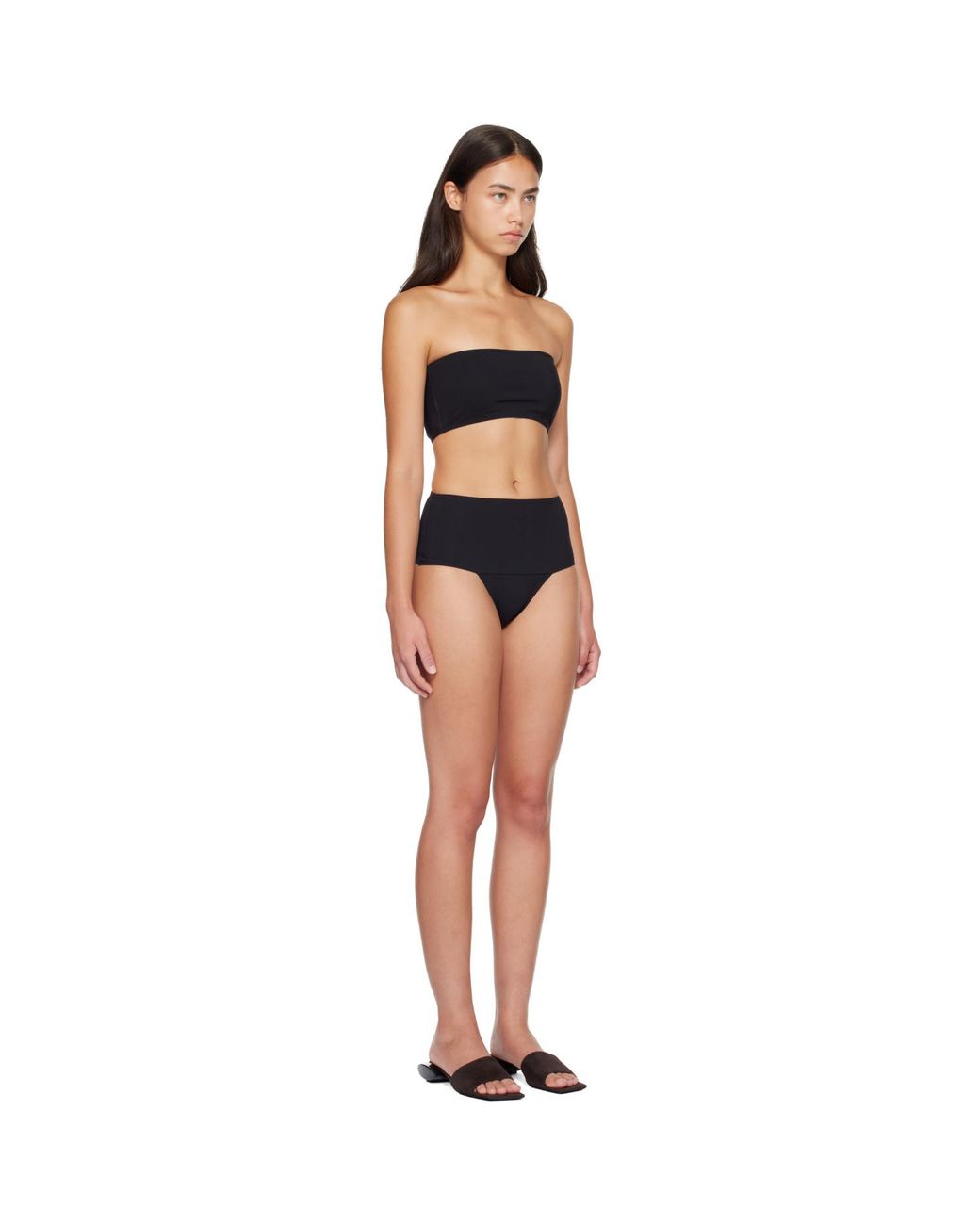 Alaïa Black Bandeau Bikini