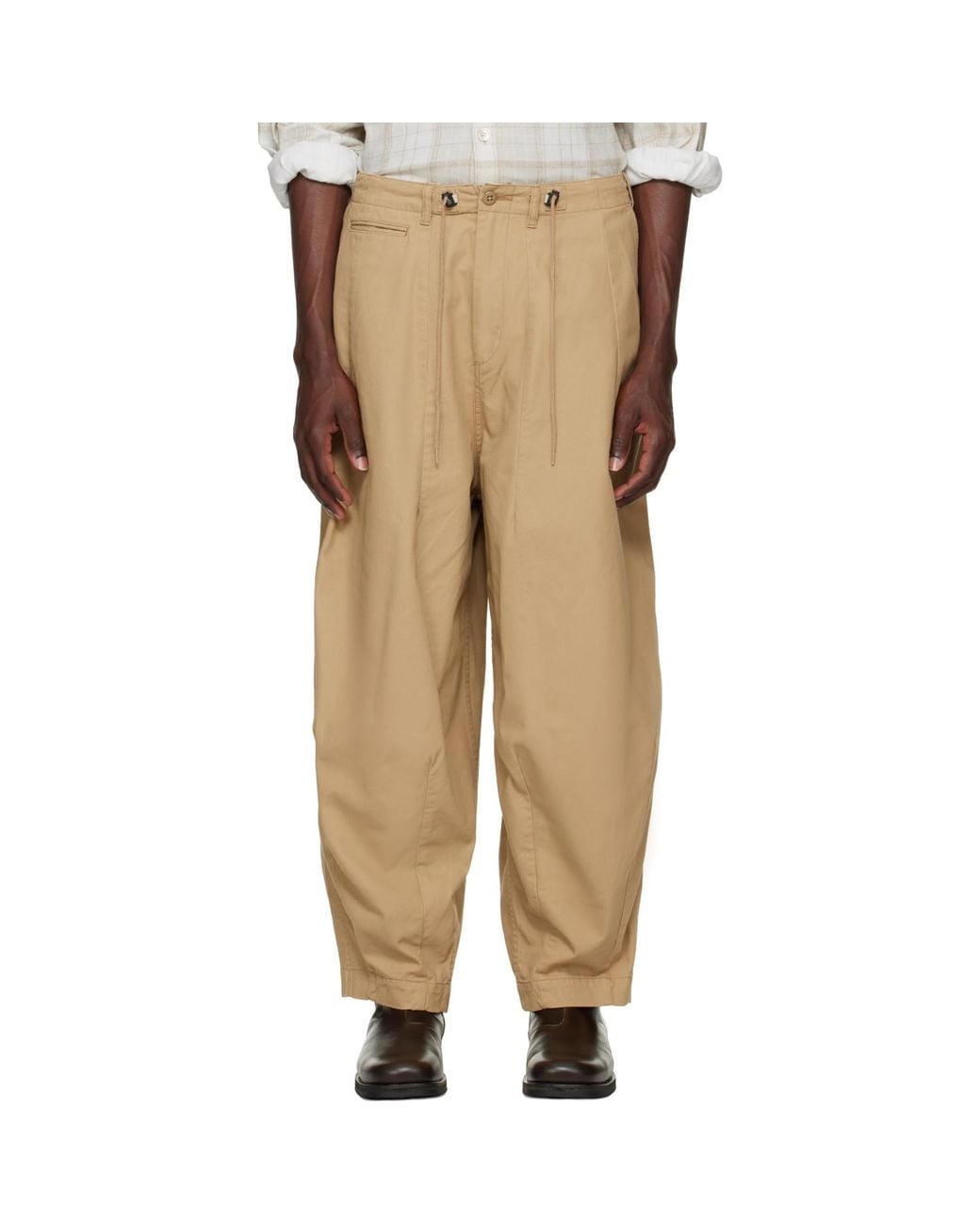 Needles Natural Khaki H.D. Military Trousers for men