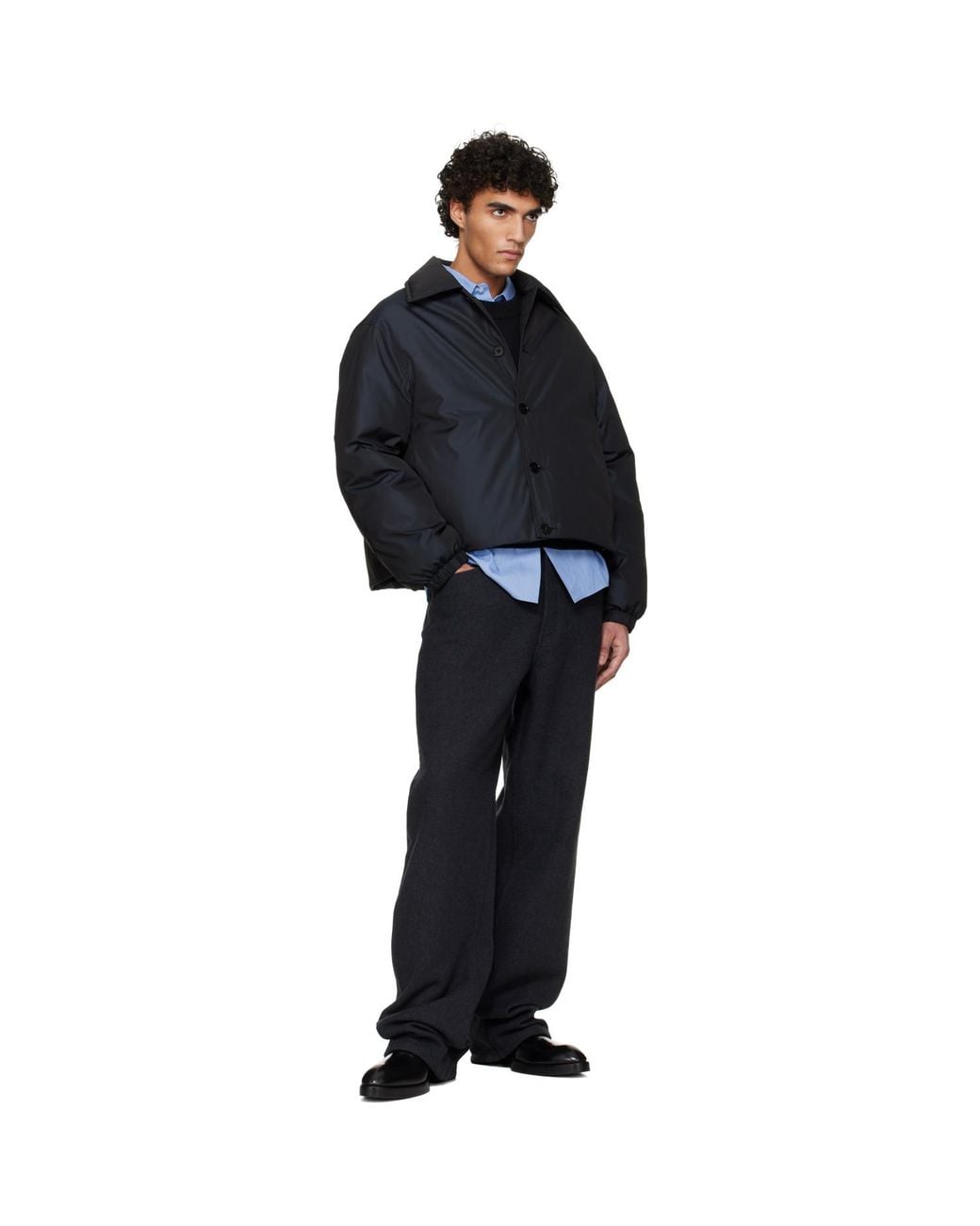 Jil Sander Black Blouson Jacket for men