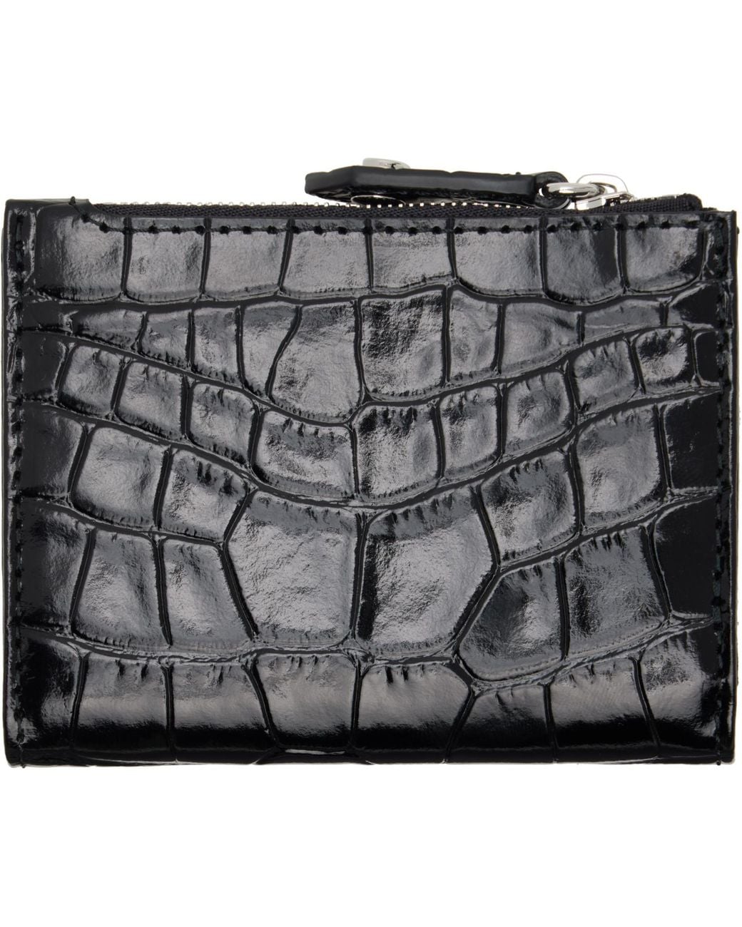Vivienne Westwood Black Slim Flap Card Holder for men