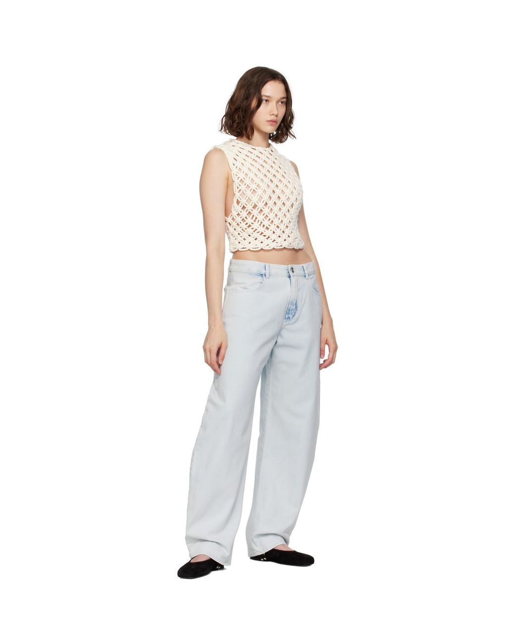 Alaïa Multicolor Off- Hand Knotted Tank Top