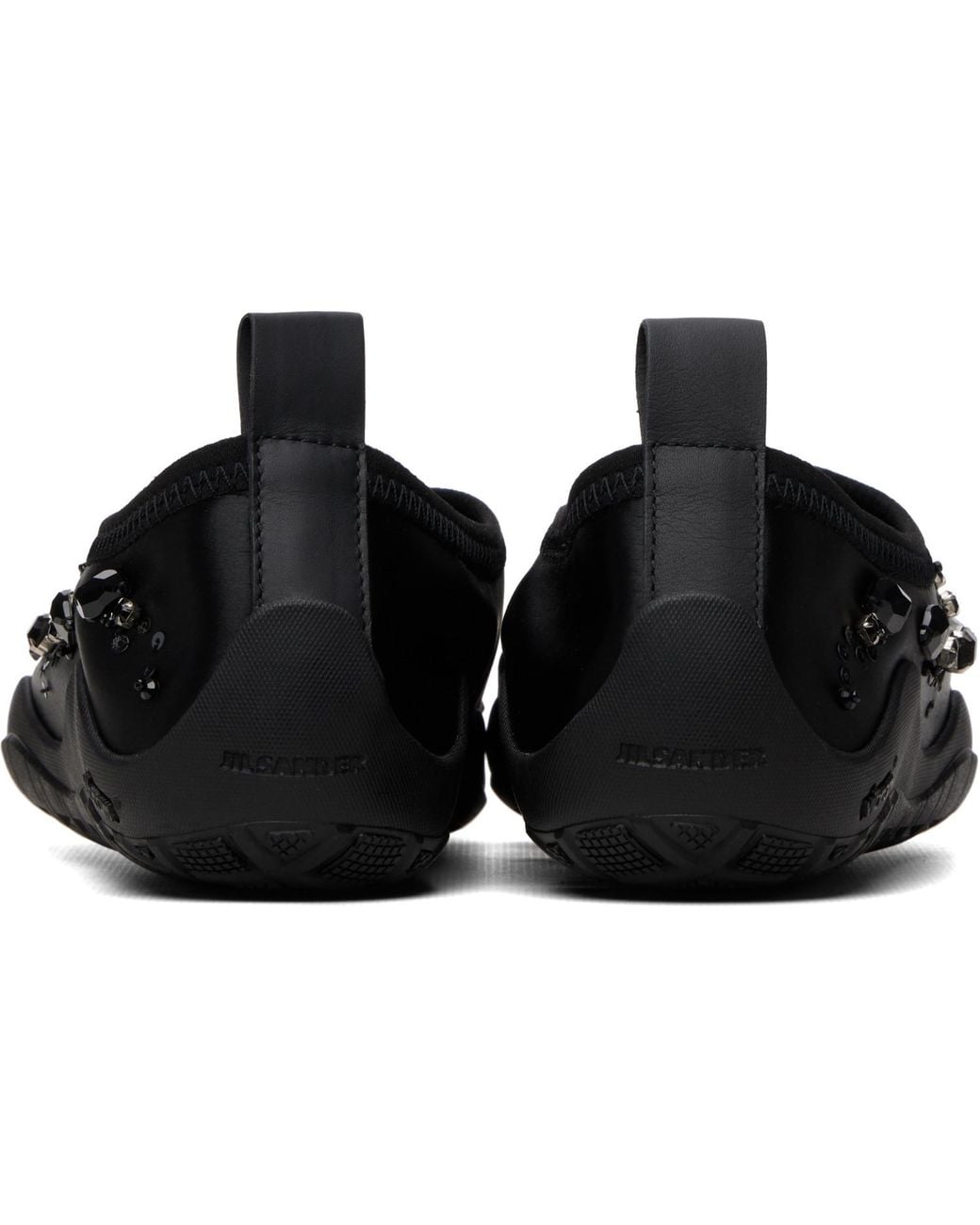 Jil Sander Black Elbe Slipper Sneakers
