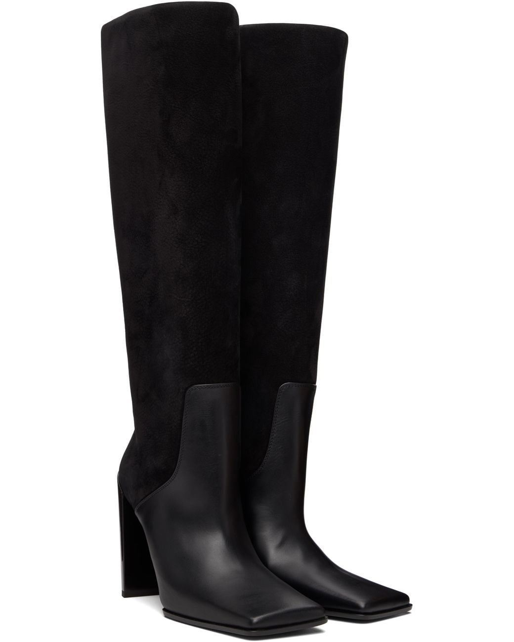 Alaïa Square Knee Boots in Black | Lyst UK